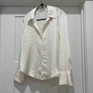Satin cream shirt